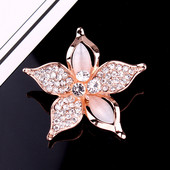 TODOX Broșe din piatră opală Moda femei ochi de pisică cristal rafinat strasuri ace flori de nunta Cadouri pentru fete bărbat