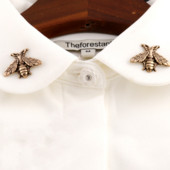 2 buc. Broșă cu închizătoare din aliaj metalic albină retro, broșă clasică de afaceri pentru bărbați, broșă cu insecte, argint antic, culoare aurie 27mm X 20mm