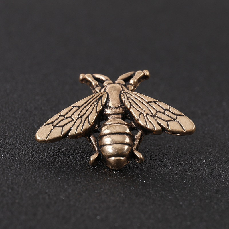 2 buc. Broșă cu închizătoare din aliaj metalic albină retro, broșă clasică de afaceri pentru bărbați, broșă cu insecte, argint antic, culoare aurie 27mm X 20mm