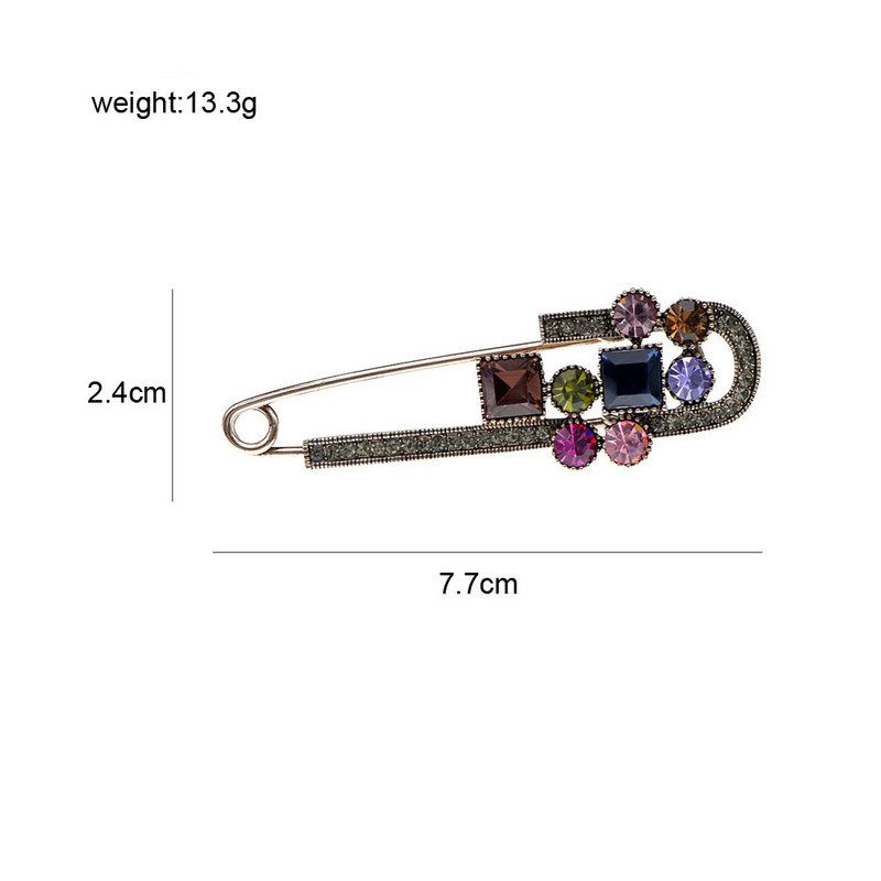 CINDY XIANG Crytsal Safe Pin Broșe pentru femei Pulover vintage mare de primăvară 3 culori disponibile cadou