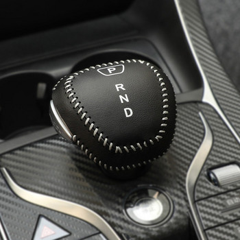 Δερμάτινο αυτοκόλλητο κάλυμμα κεφαλής αλλαγής ταχυτήτων Auto Gear Ταιριάζει για BYD SONG TANG HAN QIN PLUS/PRO/DM-i/EV Αξεσουάρ εσωτερικού αυτοκινήτου