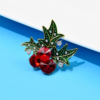 CINDY XIANG Rhinestone Red Χρώμα Φρούτα καρφίτσα Cherry Pin Christmas Design Αξεσουάρ μόδας Χειμερινά κοσμήματα Dropshipping