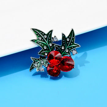 CINDY XIANG Rhinestone Red Χρώμα Φρούτα καρφίτσα Cherry Pin Christmas Design Αξεσουάρ μόδας Χειμερινά κοσμήματα Dropshipping