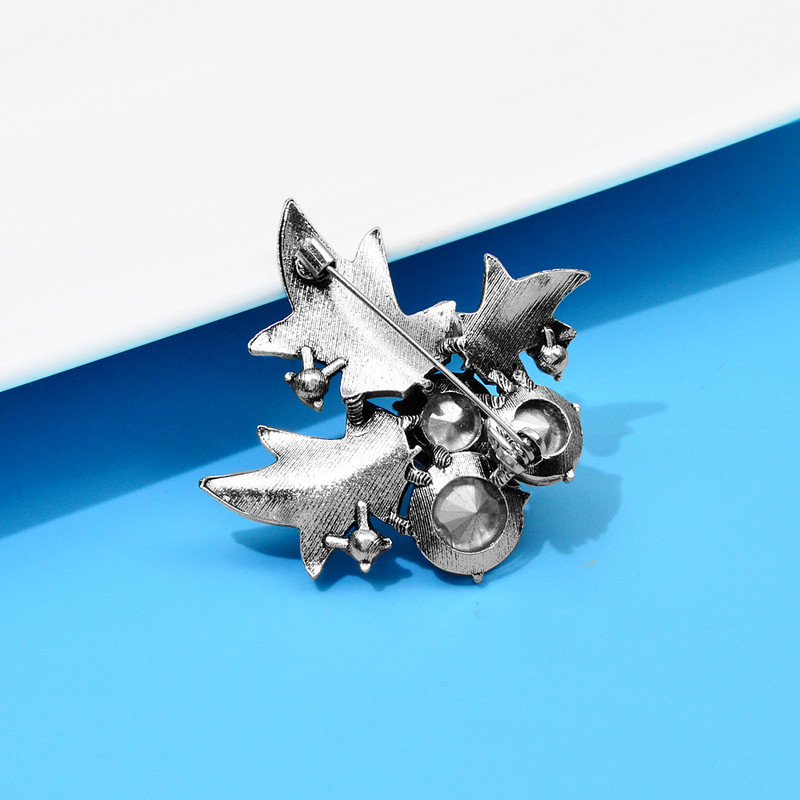 CINDY XIANG Broșă cu fructe de culoare roșie cu strasuri, cireșe, design de Crăciun, accesorii de modă, bijuterii de iarnă, Dropshipping