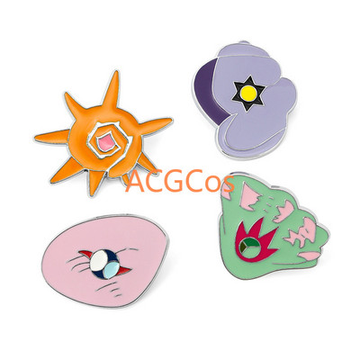 Insigne de gimnastică Pokemone Kanto Johto Hoenn Sinnoh Unova Kalos Regiunea Ligii Insulele Portocalii Ace Broșe Set cutie Monstru de buzunar