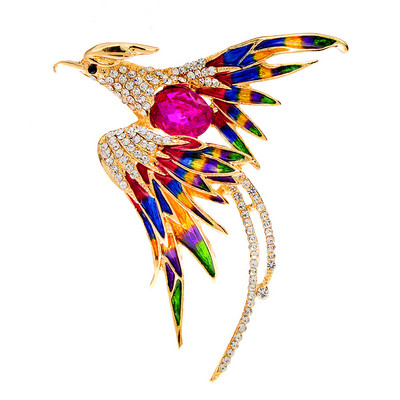 CINDY XIANG 2022 Jaunums Emalja Krāsainas Putnu Piespraudes Rhinestone Animal Pin Mode Augstas kvalitātes rotaslietas