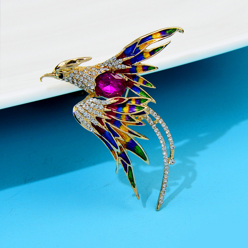 CINDY XIANG 2022, nou sosire, email, broșe de păsări colorate, cu strasuri, bijuterii de înaltă calitate.