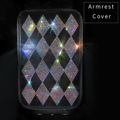 Luksusa kristāla krāsaini Rhinestone automašīnu stūres rata pārsegi Diamante Rhinestone automašīnu pārklāti stūres rata plīša aksesuāri