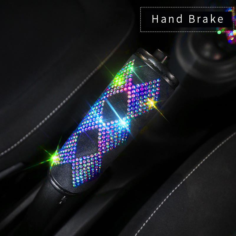 Luksusa kristāla krāsaini Rhinestone automašīnu stūres rata pārsegi Diamante Rhinestone automašīnu pārklāti stūres rata plīša aksesuāri