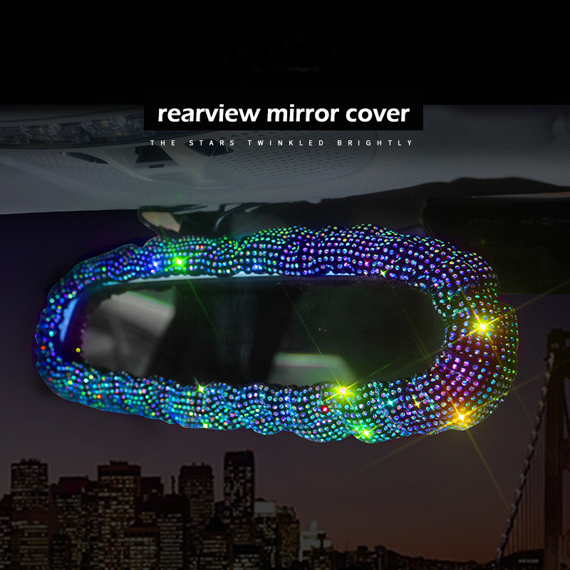 Luksusa kristāla krāsaini Rhinestone automašīnu stūres rata pārsegi Diamante Rhinestone automašīnu pārklāti stūres rata plīša aksesuāri