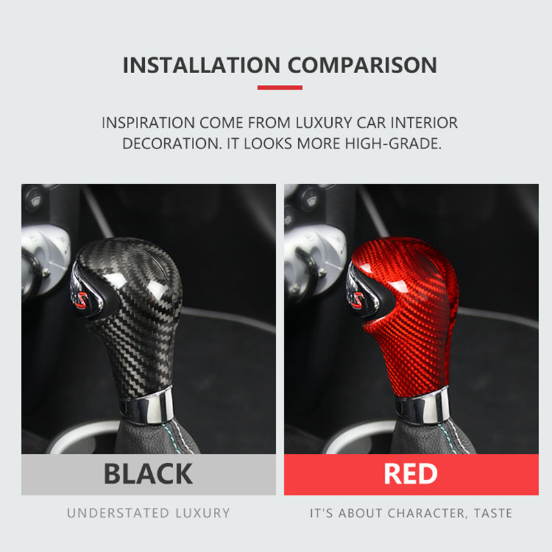 Pentru Mini Cooper R55 R56 R57 R58 R59 R60 R61 Accesorii auto din fibră de carbon reală Decorație interioară autocolant capac schimbător de viteze