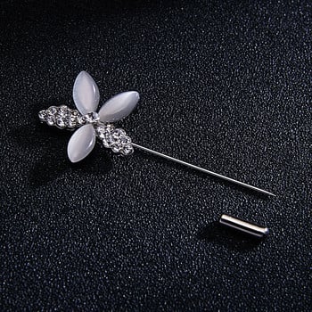 Trendy Vintage Opal Crystal Rhinestone Flower Long Needle καρφίτσα για Γυναικείες Δώρο κοσμήματος σε γαμήλια δεξίωση για φίλη