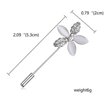 Trendy Vintage Opal Crystal Rhinestone Flower Long Needle καρφίτσα για Γυναικείες Δώρο κοσμήματος σε γαμήλια δεξίωση για φίλη