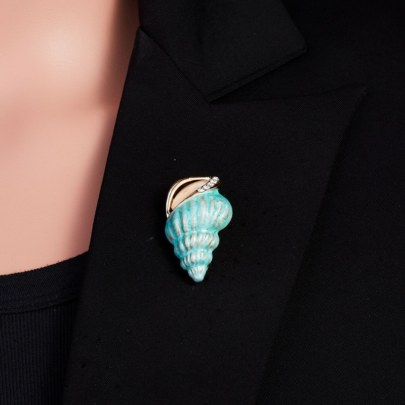 Drăguț melc de mare delfin acvatic animal cu strass pește broșe pentru femei design nou broșă rever bijuterii cadouri accesorii