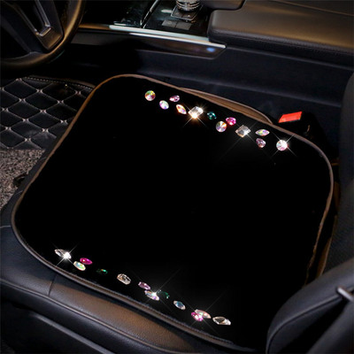 Husa volan din pluș cu flori Cristal diamant colorat Huse pentru volan din blană pentru auto Accesorii interior auto Femei Fete