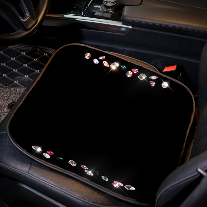 Husa volan din pluș cu flori Cristal diamant colorat Huse pentru volan din blană pentru auto Accesorii interior auto Femei Fete