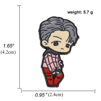 Bandă coreeană EXO broșă și ace emailată figuri de desene animate membri Baekhyun și Chanyeol Blapel Pin Fan Art Collection Cadouri