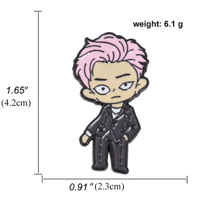 Bandă coreeană EXO broșă și ace emailată figuri de desene animate membri Baekhyun și Chanyeol Blapel Pin Fan Art Collection Cadouri