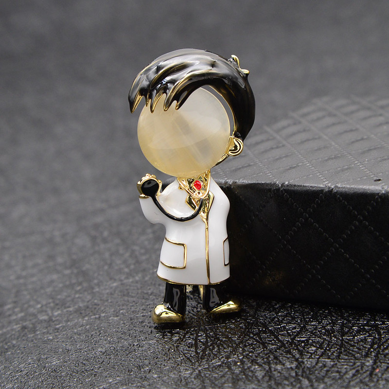 Opal email broșe doctor băieți și fete broșă pentru lucrători medicali ace bijuterii asistentă bijuterii la modă cadou de Ziua Îndrăgostiților 2022