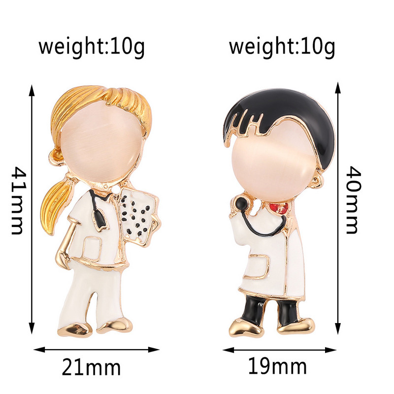 Opal email broșe doctor băieți și fete broșă pentru lucrători medicali ace bijuterii asistentă bijuterii la modă cadou de Ziua Îndrăgostiților 2022