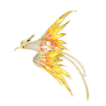 Καρφίτσες Crystal Phoenix Bird για Γυναικείες Ανδρικές καρφίτσες 5χρωμων σμάλτο Flying Beauty Bird Party Καρφίτσες γραφείου Δώρα