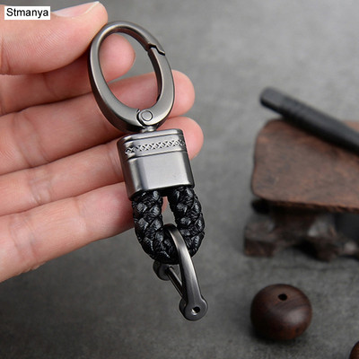 Új Új, kézzel szőtt bőr autós kulcstartó férfi női kötél kulcstartó derék kulcstartó bűbáj Hey Holder Gift Jewelry K2098