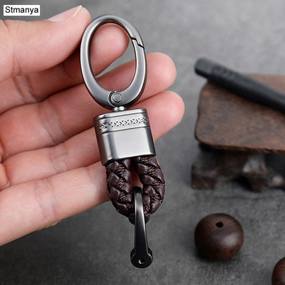 Új Új, kézzel szőtt bőr autós kulcstartó férfi női kötél kulcstartó derék kulcstartó bűbáj Hey Holder Gift Jewelry K2098