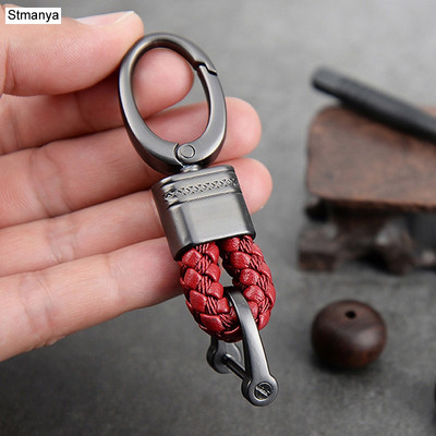 Új Új, kézzel szőtt bőr autós kulcstartó férfi női kötél kulcstartó derék kulcstartó bűbáj Hey Holder Gift Jewelry K2098