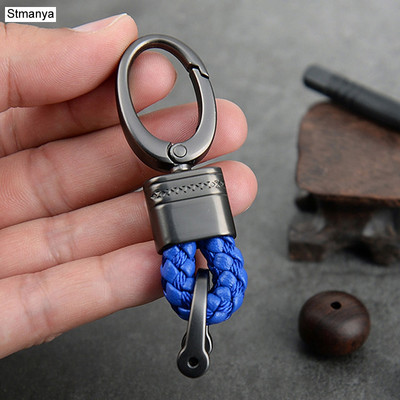 Új Új, kézzel szőtt bőr autós kulcstartó férfi női kötél kulcstartó derék kulcstartó bűbáj Hey Holder Gift Jewelry K2098