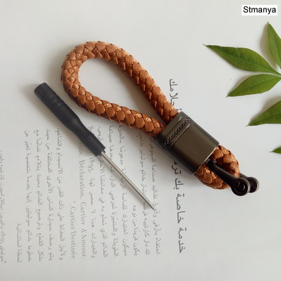 Új Új, kézzel szőtt bőr autós kulcstartó férfi női kötél kulcstartó derék kulcstartó bűbáj Hey Holder Gift Jewelry K2098