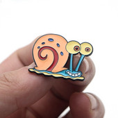Ace drăguțe emailate Broșe cu melci de desene animate cămașă geantă cu revere drăguț insignă de animale bijuterii cadouri pentru prieteni comerț cu ridicata