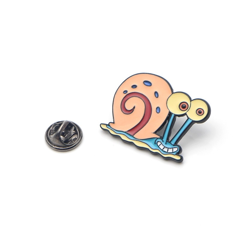Ace drăguțe emailate Broșe cu melci de desene animate cămașă geantă cu revere drăguț insignă de animale bijuterii cadouri pentru prieteni comerț cu ridicata