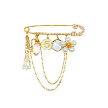 Luxury Fashion Pearl Flower CC Καρφίτσες για γυναικεία ρούχα Νούμερο 5 Καρφίτσα Δώρο για Girl Friend Αξεσουάρ για κοσμήματα