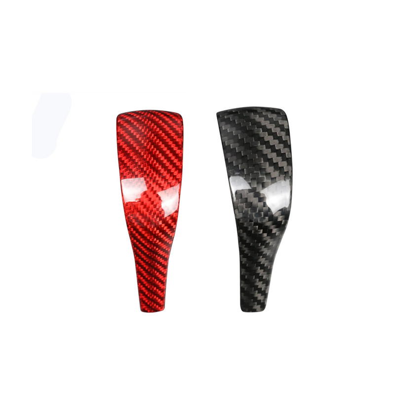 Carcasa neagră din fibră de carbon pentru buton schimbător de viteze pentru cap pentru Porsche Cayenne 2011-2017