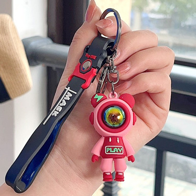 Aranyos PVC színes medve kulcstartó kézzel készített barkács bojtok Gloomy Bear autós hátizsák kulcstartó medál ékszer ajándék nőknek