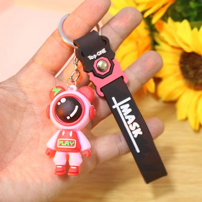 Aranyos PVC színes medve kulcstartó kézzel készített barkács bojtok Gloomy Bear autós hátizsák kulcstartó medál ékszer ajándék nőknek