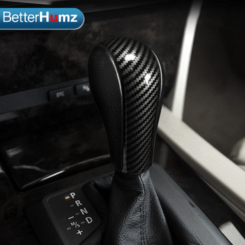 Betterhumz Carbon Fibre ABS за BMW Series 5 E60 X5 E70 X6 E71 Автомобилен капак на копчето за превключване на скоростите Стикер за декорация Авто интериорни аксесоари