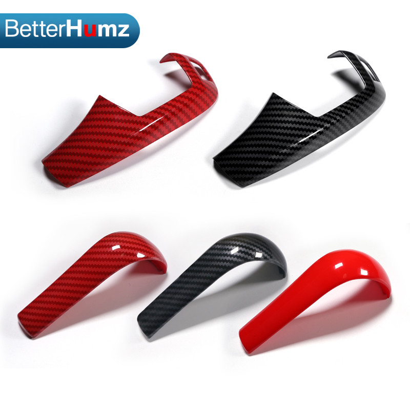 Betterhumz süsinikkiust ABS BMW 5. seeria E60 X5 E70 X6 E71 jaoks auto käiguvahetusnupu katte trimmi kleebis Auto sisetarvikud