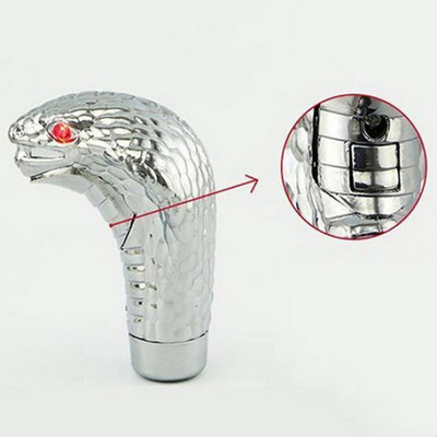 Buton schimbător de viteze universal pentru mașină Maneta schimbător de viteze Buton schimbător de viteze cu stick Ochi cu LED-uri Cap de viteză manual Cap de schimbător Cobra Cap modificat mașină