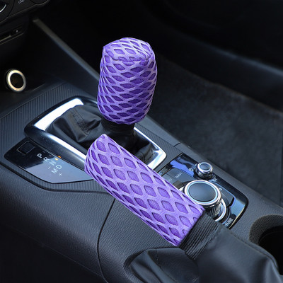 1 σετ Κάλυμμα κολάρου αλλαγής ταχυτήτων αυτοκινήτου Κάλυμμα πόμολο αλλαγής ταχυτήτων αυτοκινήτου 3D σάντουιτς Auto Εσωτερική διακόσμηση Αξεσουάρ