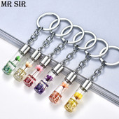 Breloc cu flori veșnice naturale de modă, plante cu flori uscate, lanțuri chei pentru sticle de dorințe, brelocuri, suport pentru chei, genți pentru femei, accesorii