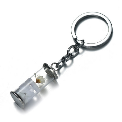 Breloc cu flori veșnice naturale de modă, plante cu flori uscate, lanțuri chei pentru sticle de dorințe, brelocuri, suport pentru chei, genți pentru femei, accesorii