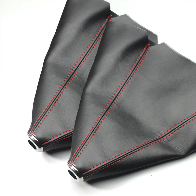 Husa rezistenta la praf pentru maneta de viteze din piele din fibra de carbon pentru Renault Megane 2 3 Duster Logan Captur Clio Chevrolet Cruze Aveo Captiva