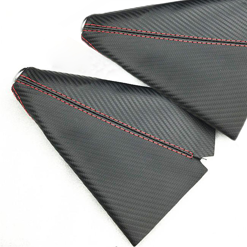 Husa rezistenta la praf pentru maneta de viteze din piele din fibra de carbon pentru Renault Megane 2 3 Duster Logan Captur Clio Chevrolet Cruze Aveo Captiva