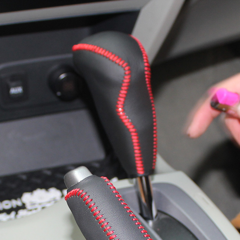Capac pentru buton de viteză din piele naturală pentru Honda Civic 9 AT Huse de mașină pe butonul de schimbare a vitezei Husa pentru schimbătorul de viteze PPC Guler de schimbare a vitezei