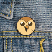 Hooty bufniță casa știft imprimat broșe personalizate amuzante cămașă geantă cu revere insignă drăguță desen animat drăguț bijuterii cadou pentru iubite prietene