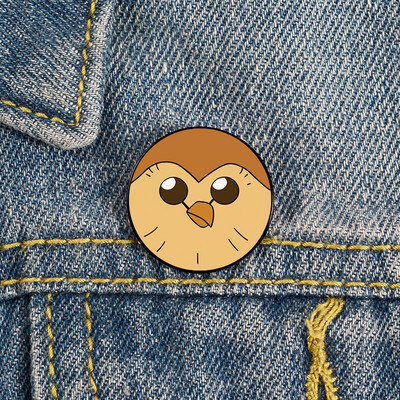 Hooty bufniță casa știft imprimat broșe personalizate amuzante cămașă geantă cu revere insignă drăguță desen animat drăguț bijuterii cadou pentru iubite prietene