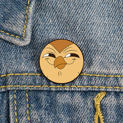 Hooty bufniță casa știft imprimat broșe personalizate amuzante cămașă geantă cu revere insignă drăguță desen animat drăguț bijuterii cadou pentru iubite prietene