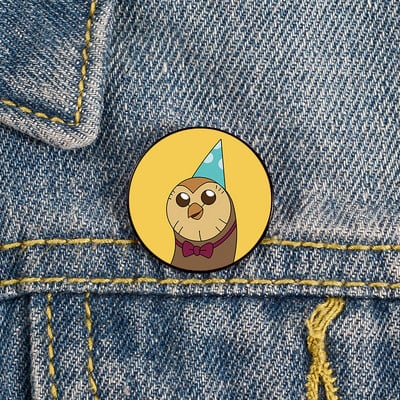 Hooty bufniță casa știft imprimat broșe personalizate amuzante cămașă geantă cu revere insignă drăguță desen animat drăguț bijuterii cadou pentru iubite prietene