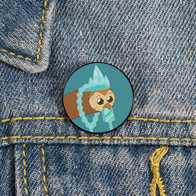 Hooty bufniță casa știft imprimat broșe personalizate amuzante cămașă geantă cu revere insignă drăguță desen animat drăguț bijuterii cadou pentru iubite prietene